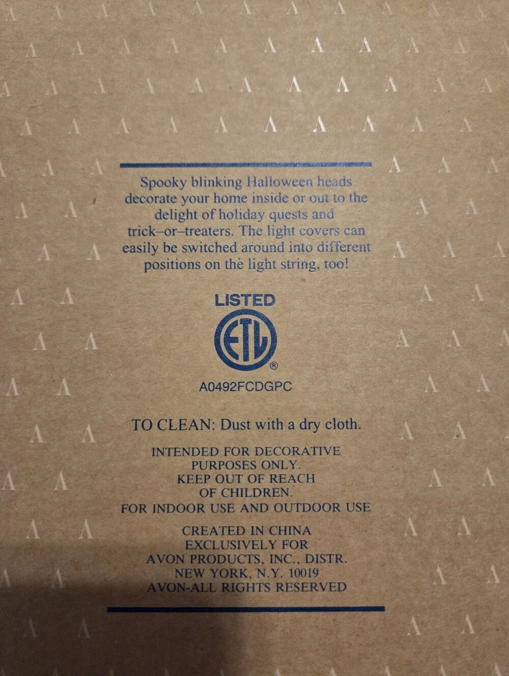Vtg Avon Glowing Ghouls Halloween Lights